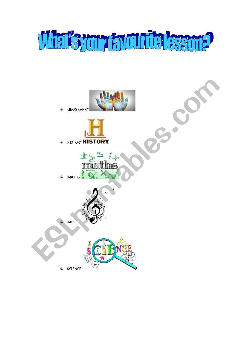 WHATÂ´S YOUR FAVOURITE LESSON?