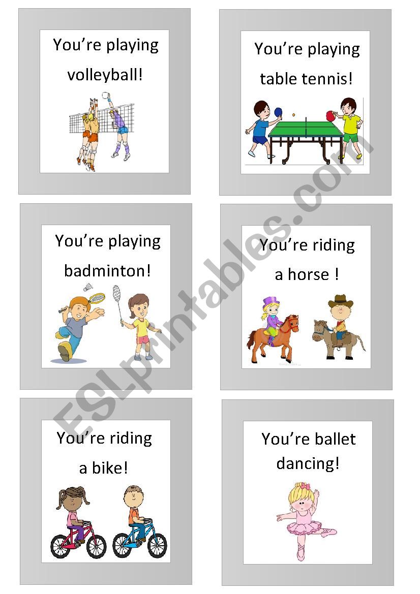 18 mime flashcards (sports) 2/2