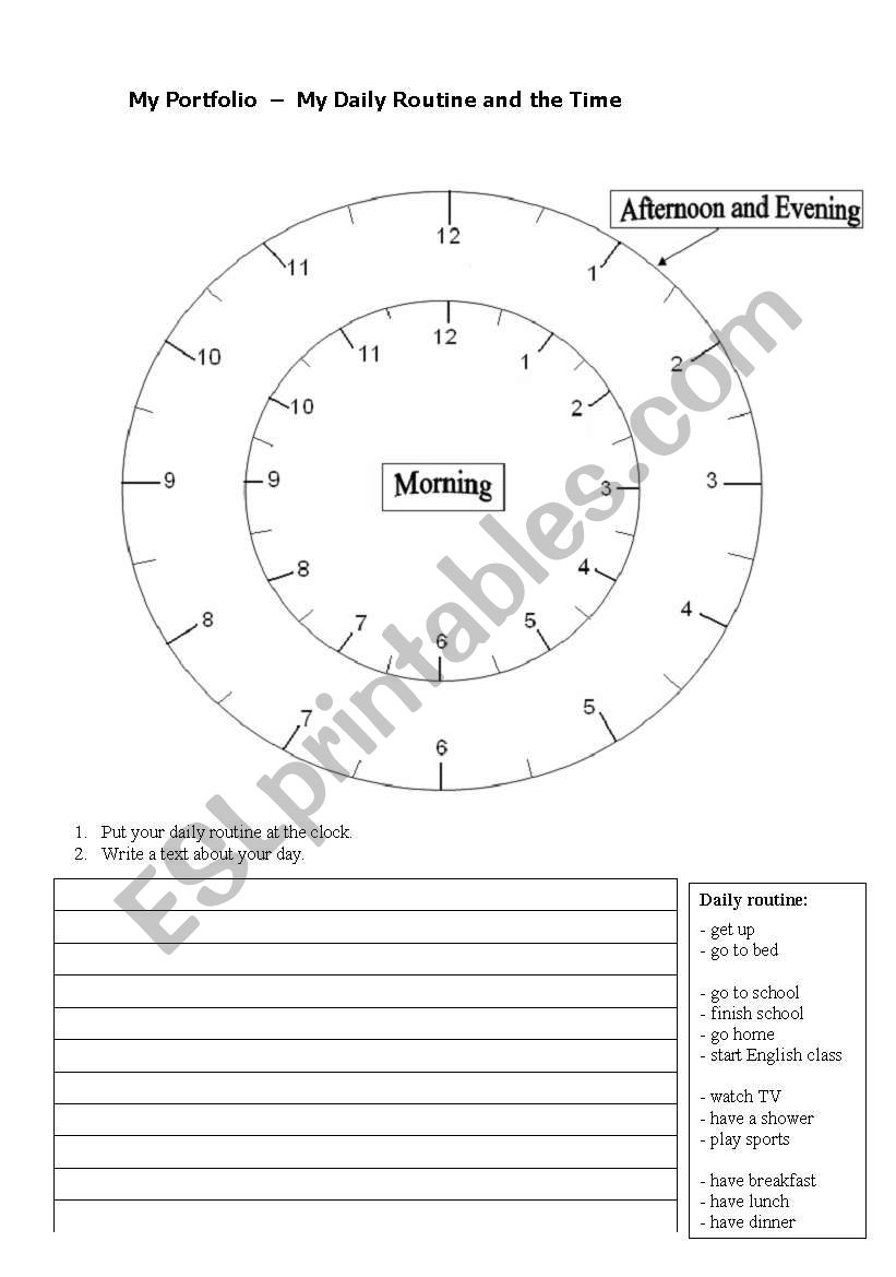 Daily Routine and the Time - My Portfolio