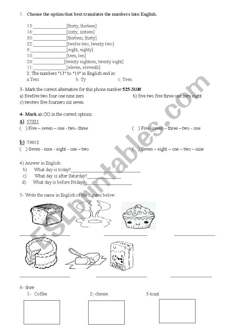 write worksheet