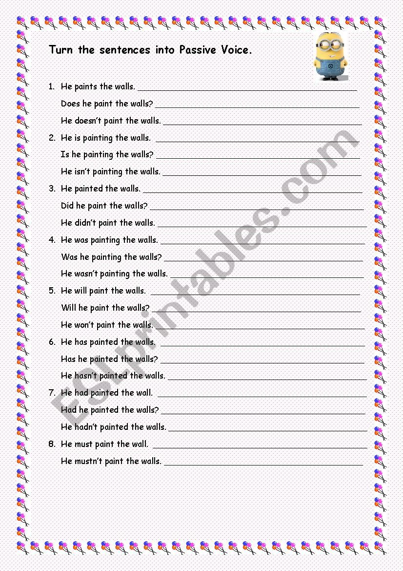 Passive Voice  worksheet