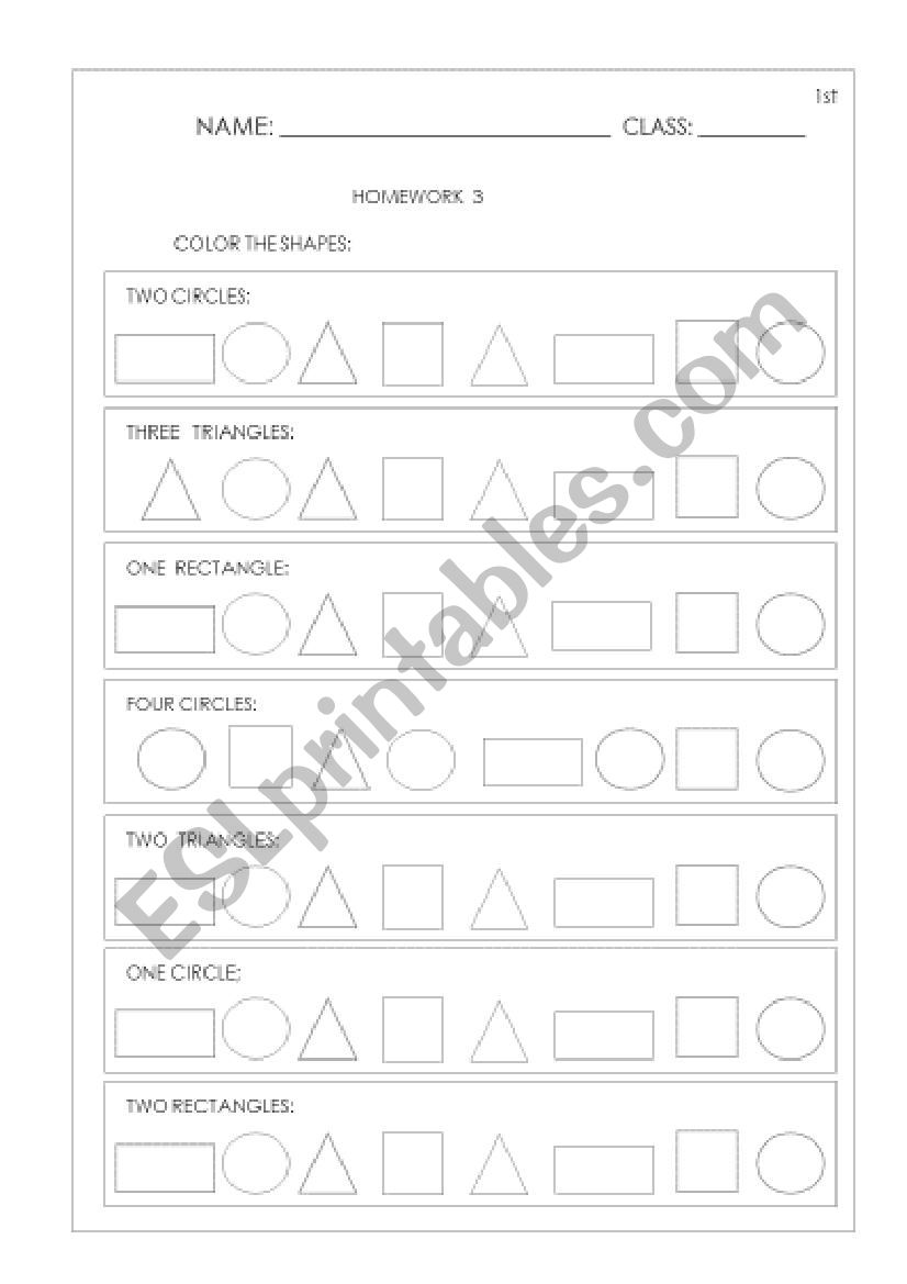 shapes and numbers worksheet