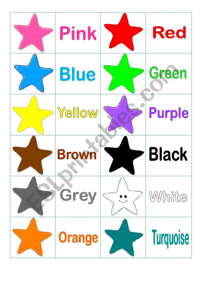 Colors (memory game) worksheet