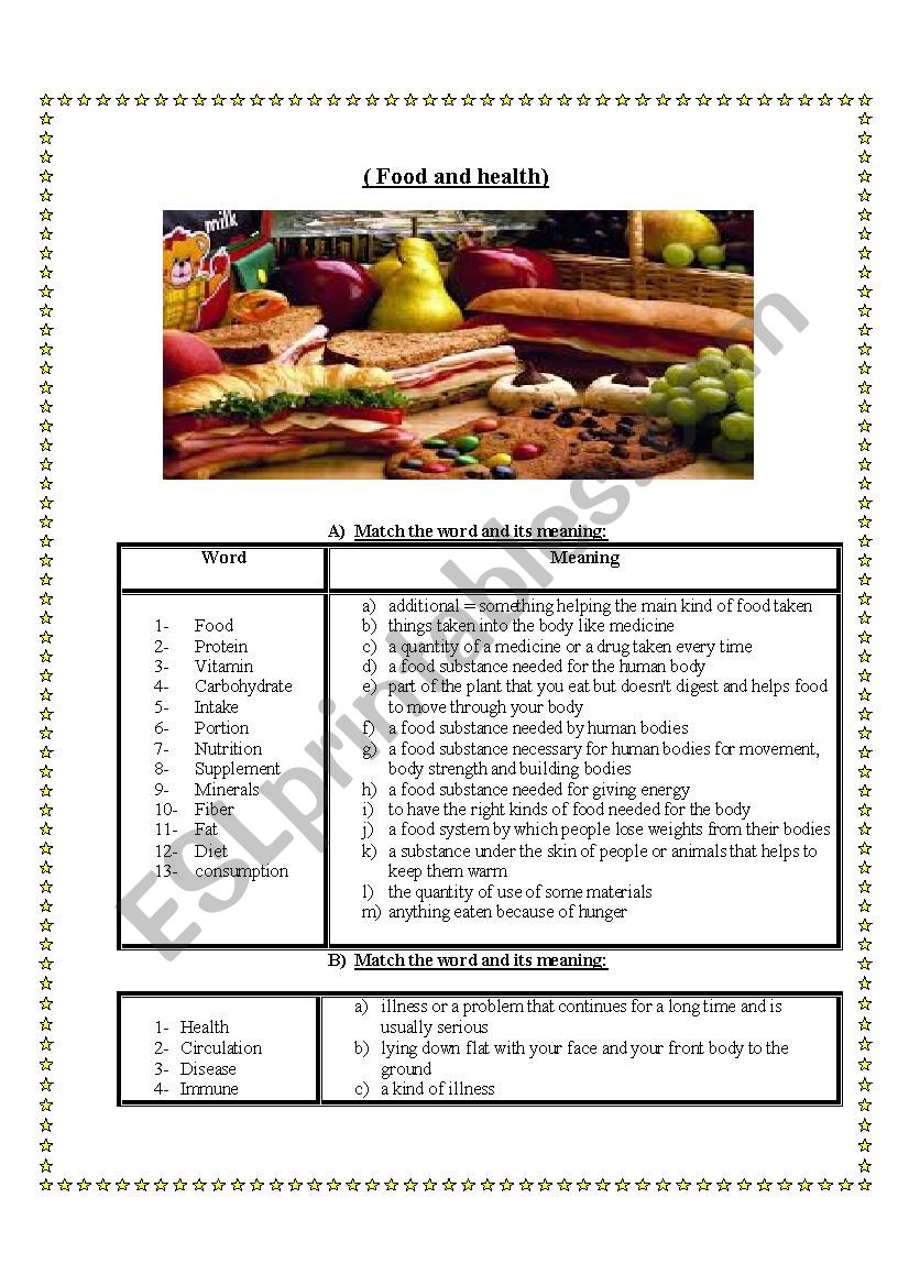 Food expressions  worksheet