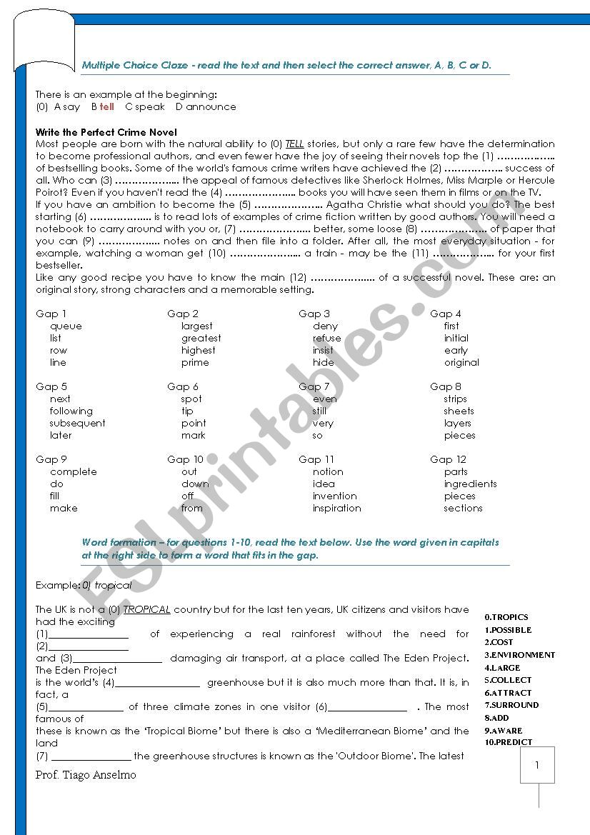 General English worksheet