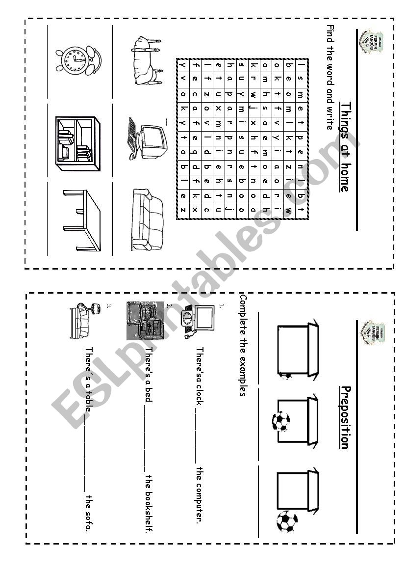 THINGS AT HOME worksheet