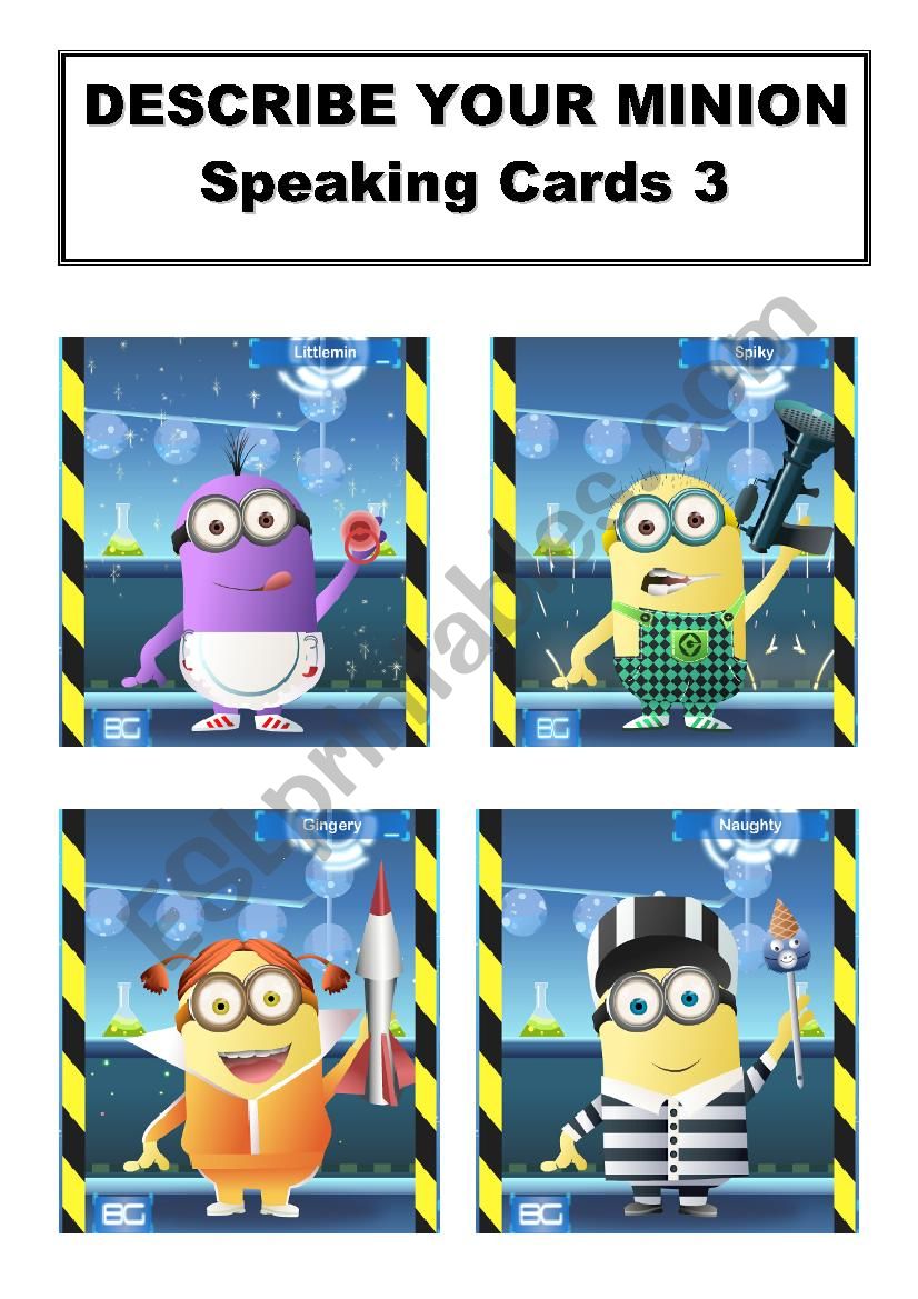 Describe your Minion 3 worksheet