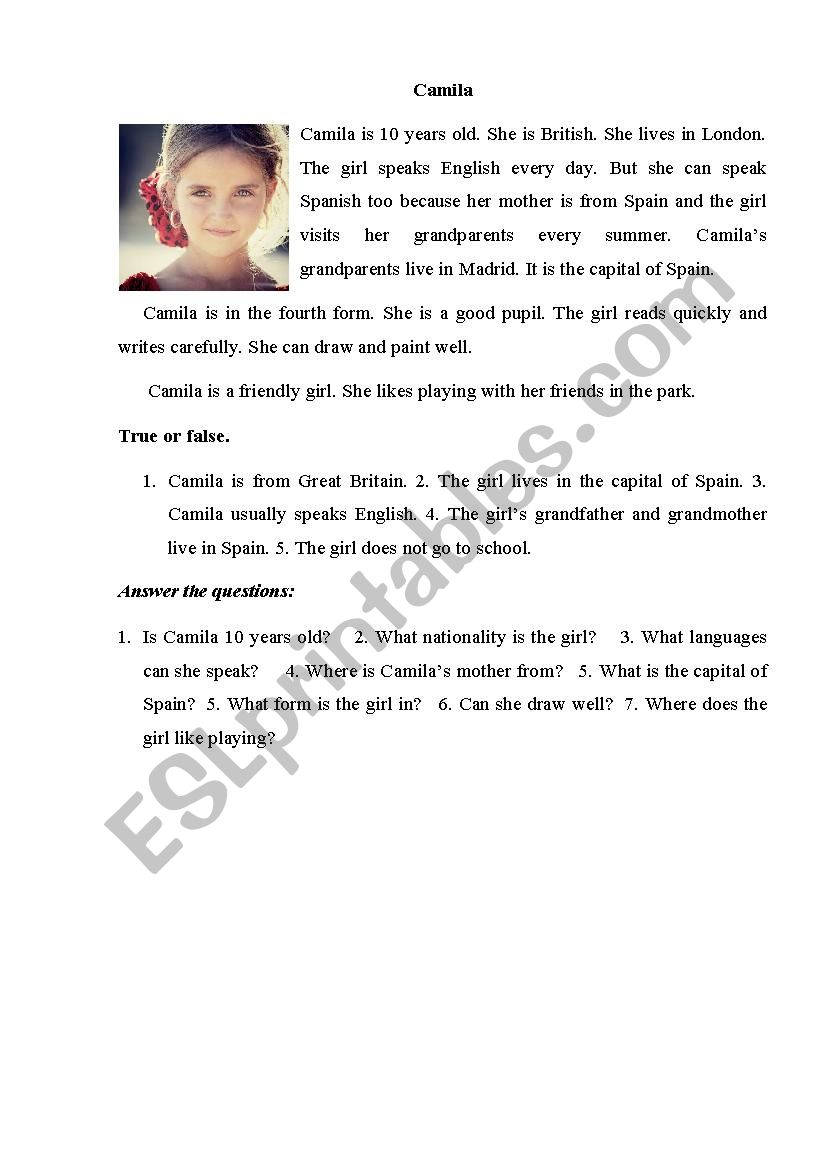 Camila worksheet