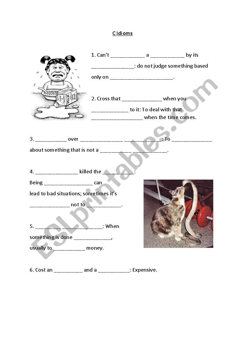 C Idioms worksheet