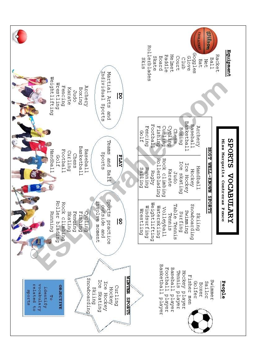 Sports Vocabulary worksheet