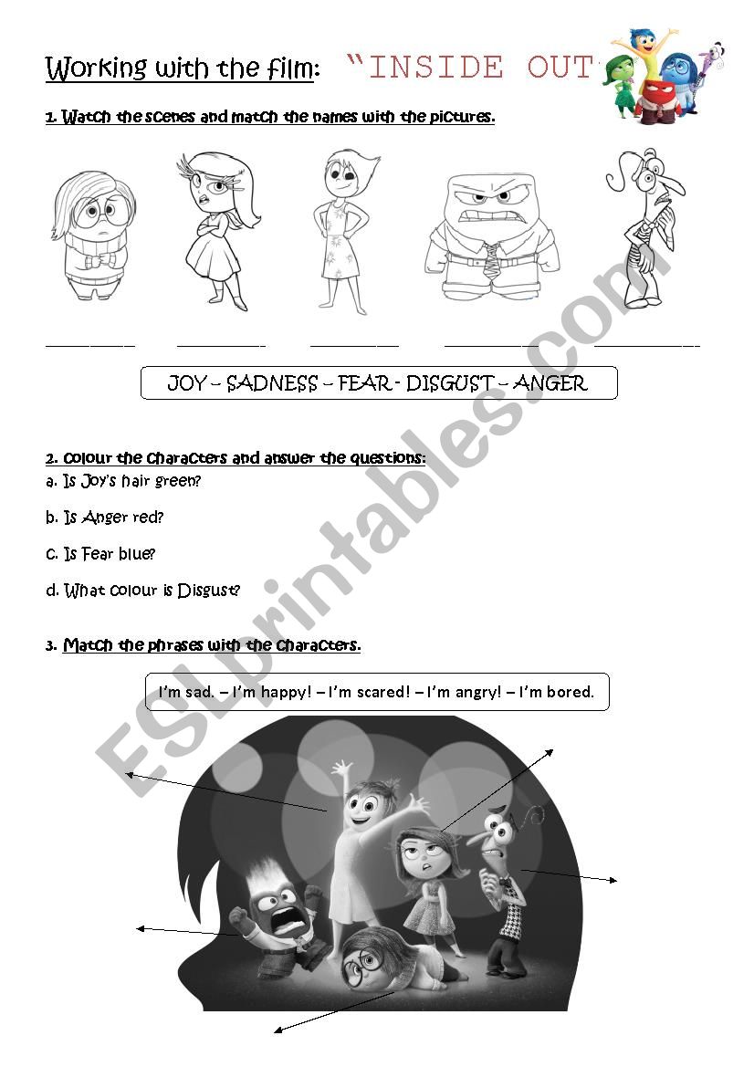 INSIDE OUT WORKSHEET worksheet