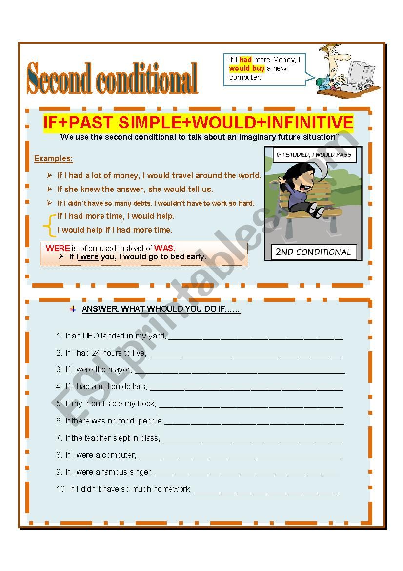 SECOND CONDITIONAL worksheet