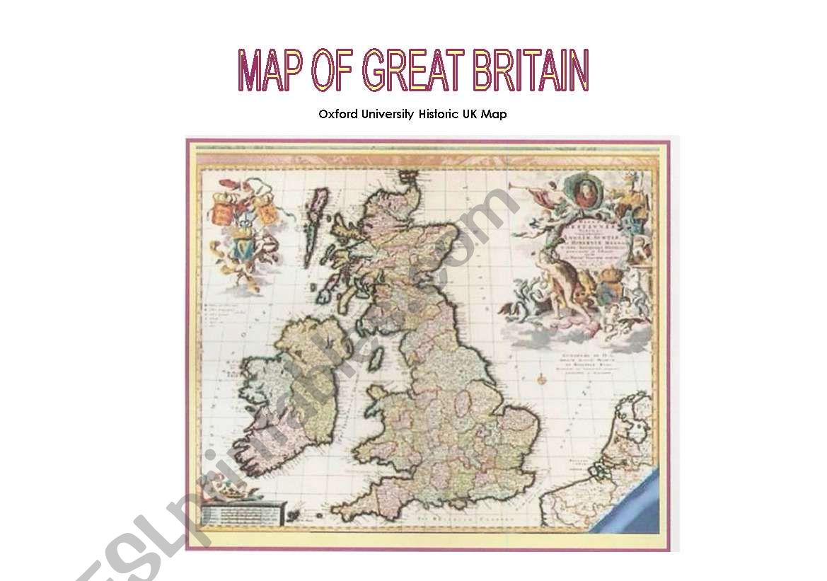 Map of Great Britain  worksheet