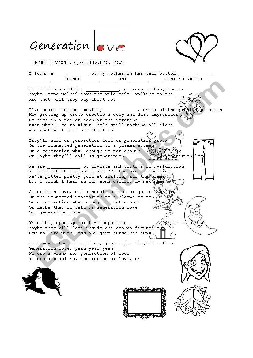 Generation Love worksheet