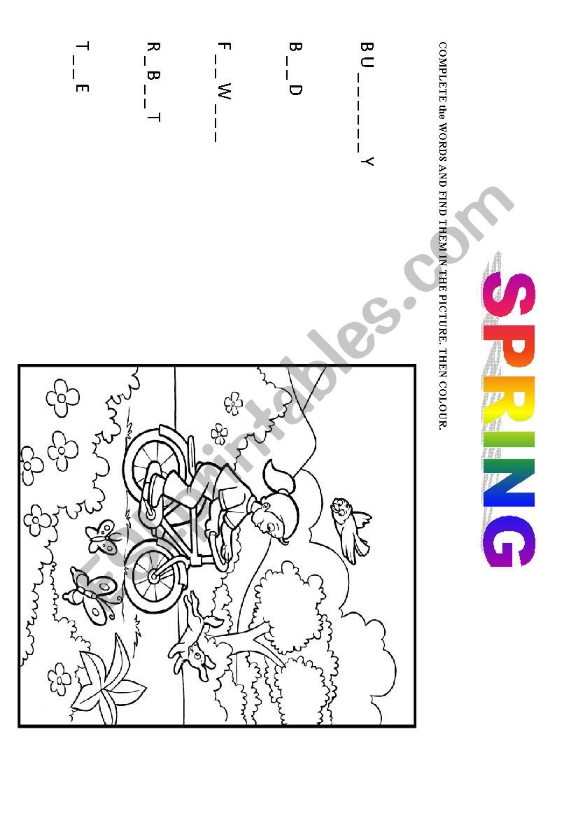 Spring worksheet