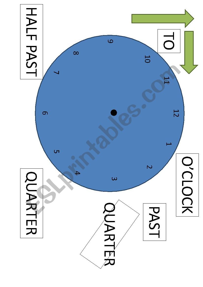 CARDBOARD CLOCK worksheet