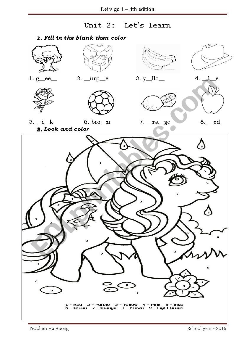 learn about color worksheet