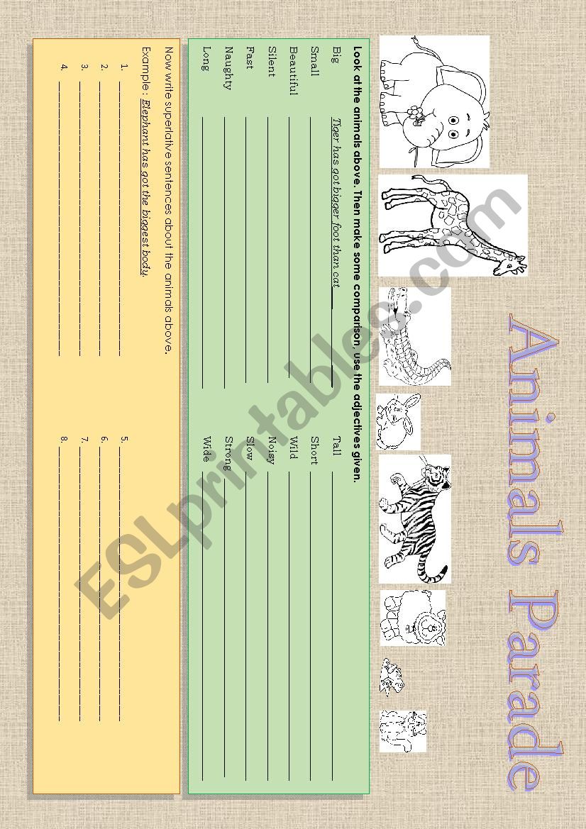 comparative and superlative worksheet