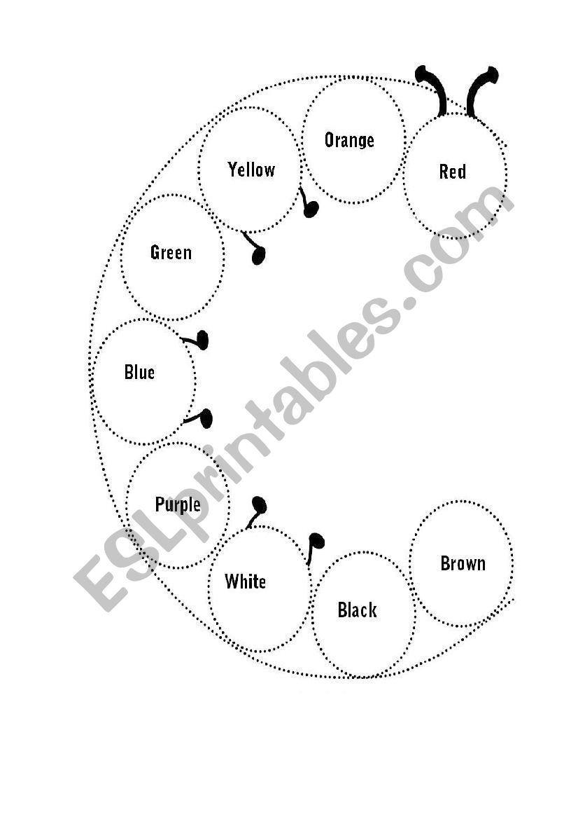 Drawing of a worm worksheet