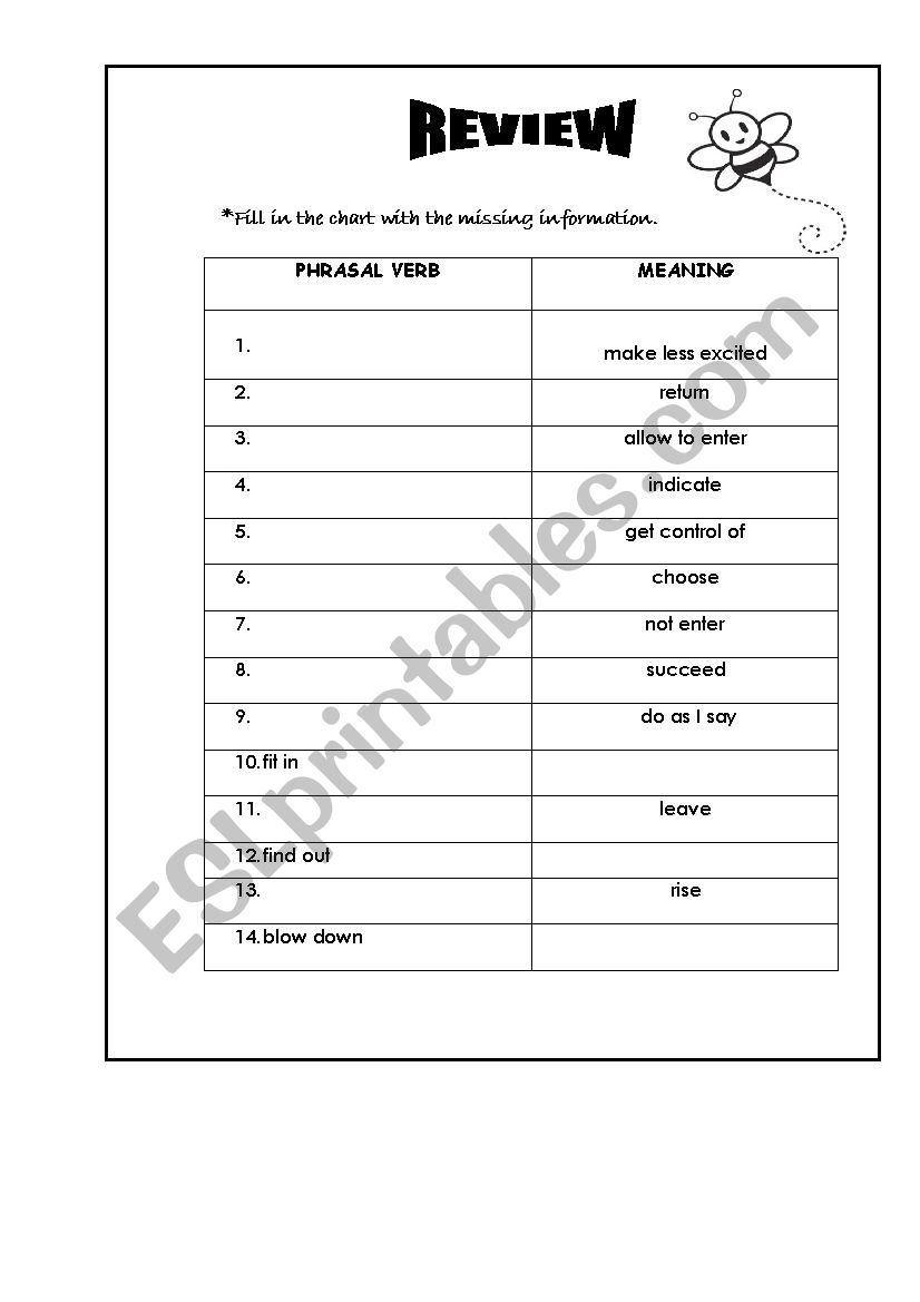 Grammar worksheet