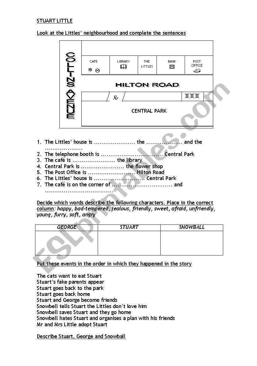 Film: Stuart Little worksheet