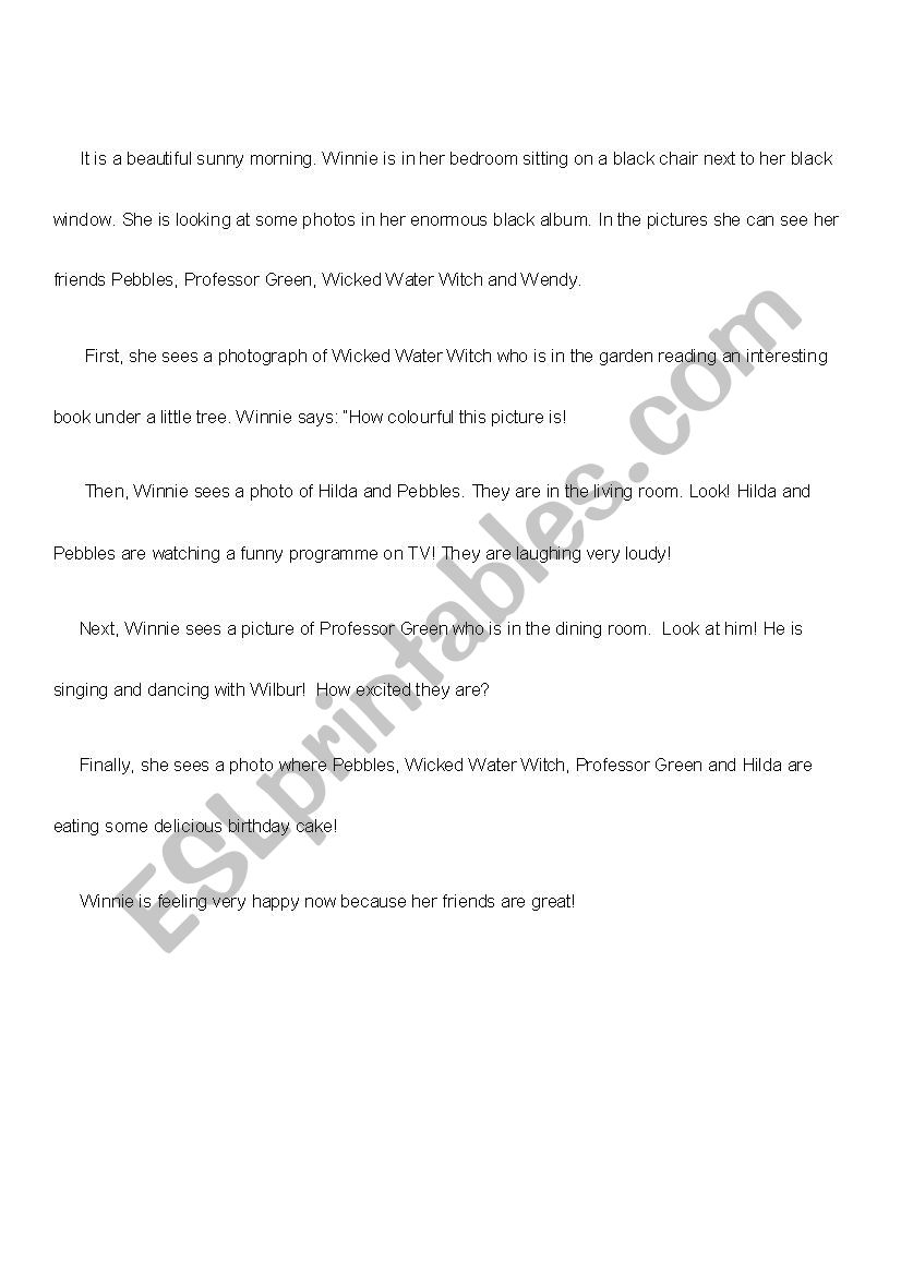 Story worksheet