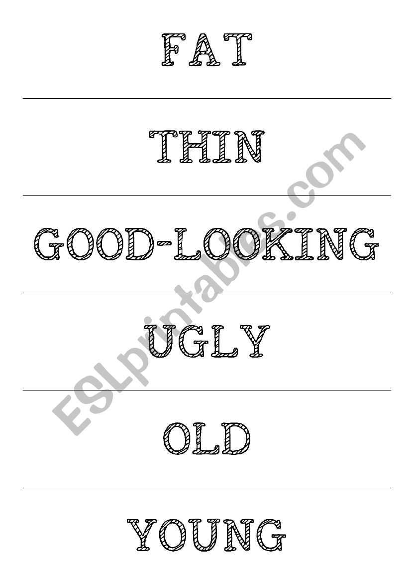 Describing appearance_Adjectives_Exercise