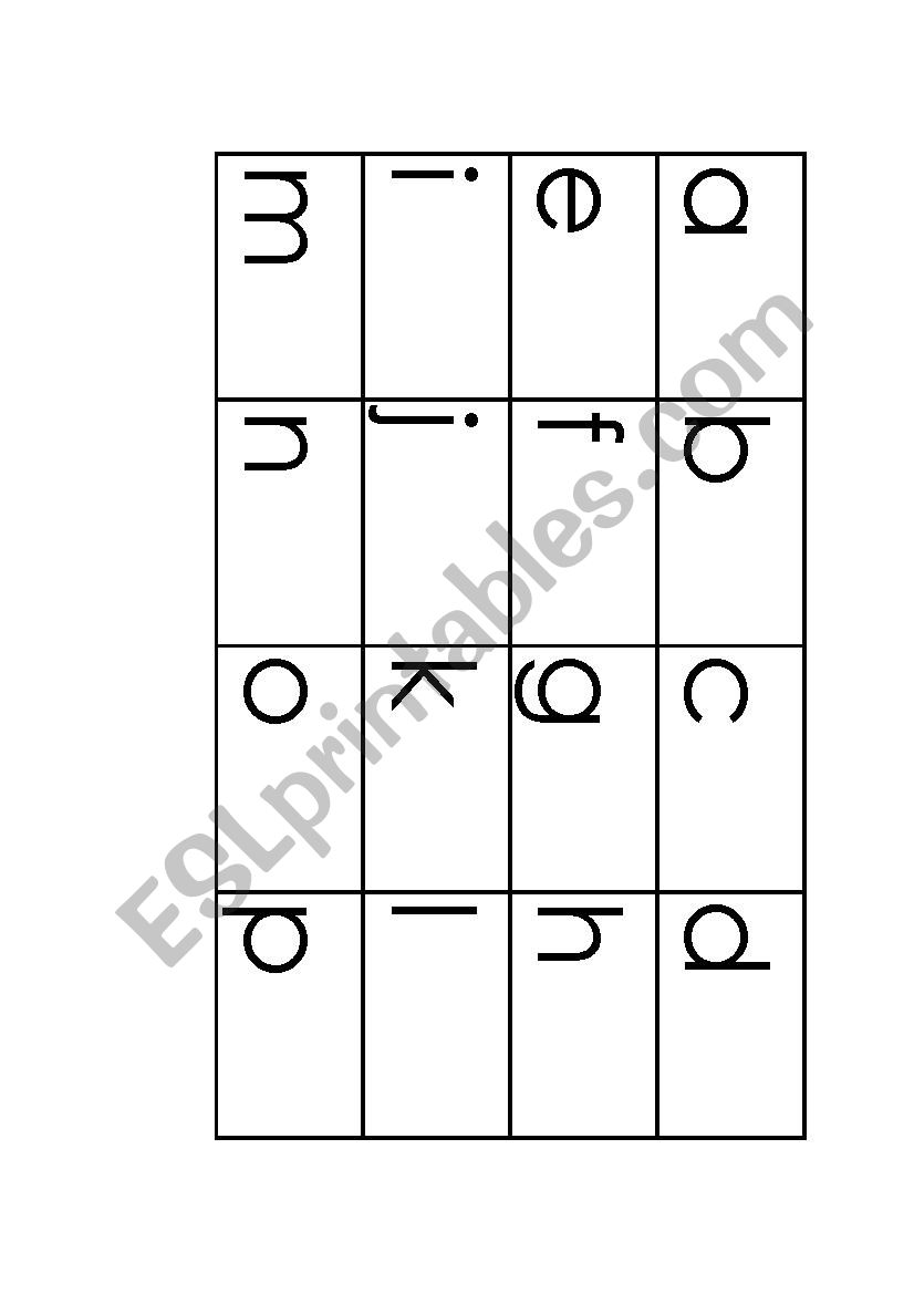bingo phonics worksheet