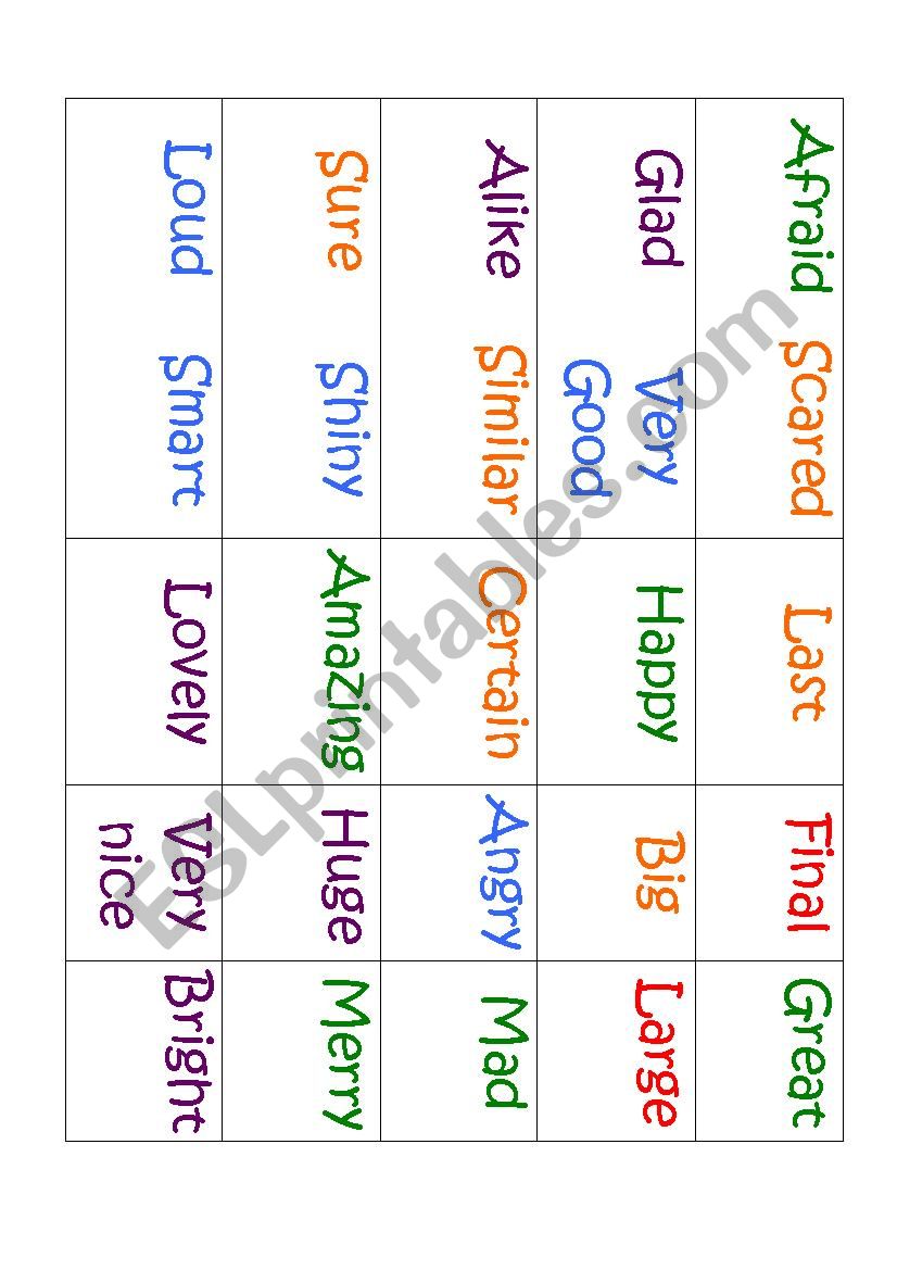 Synonyms Matching worksheet