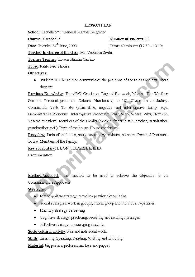 prepositions worksheet