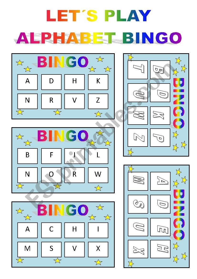 BINGO ALPHABET worksheet