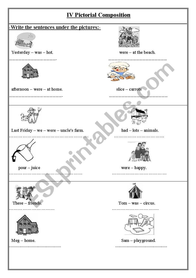 pictorial composition worksheet