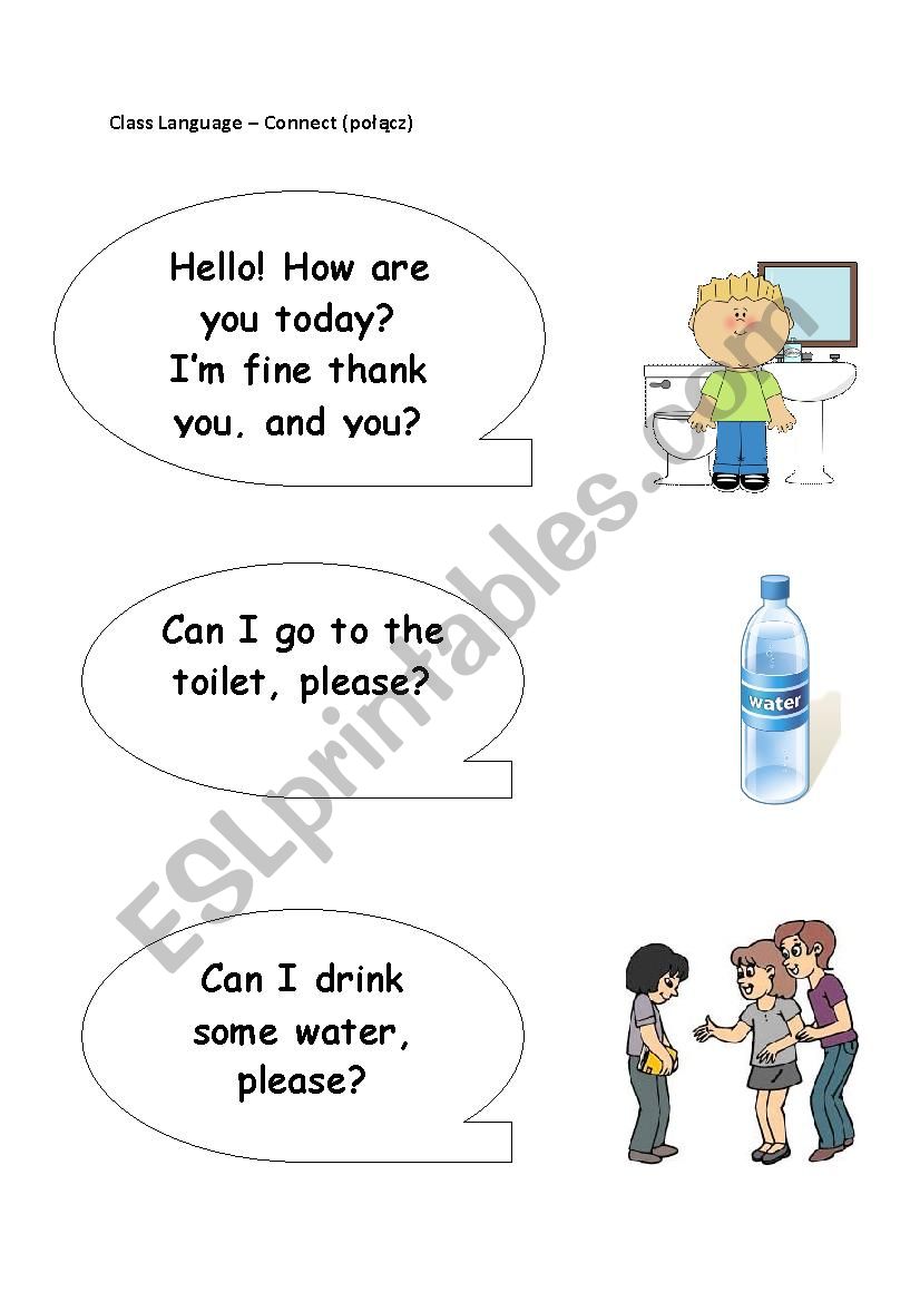 Classroom Language worksheet