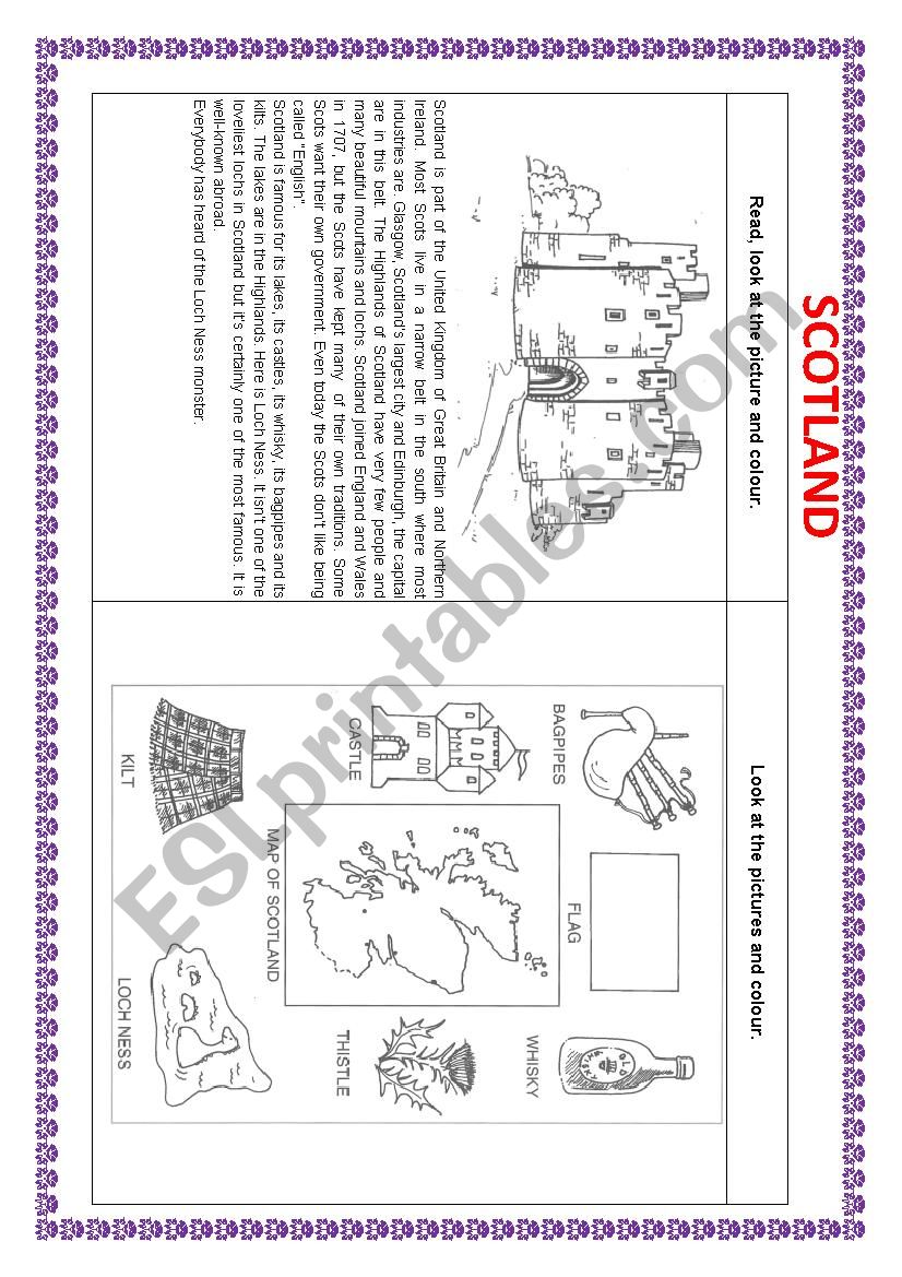 Scotland worksheet