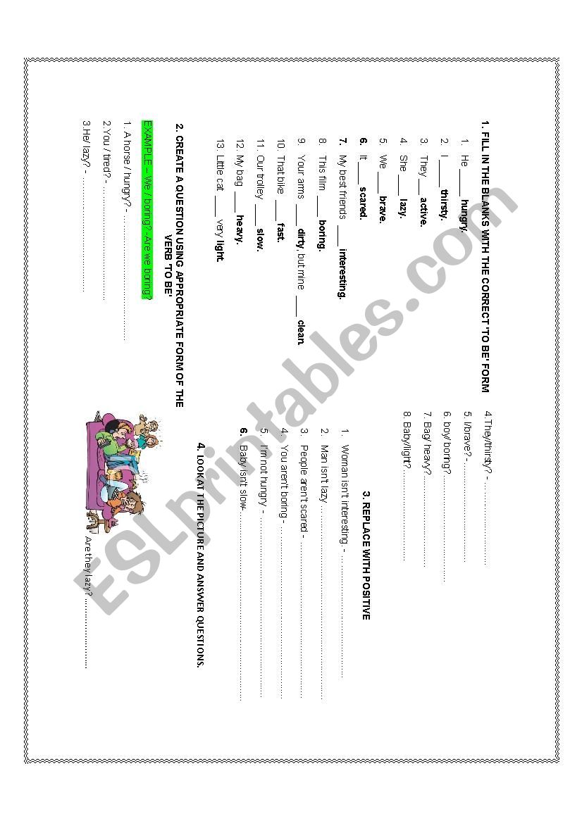 Adjectives worksheet