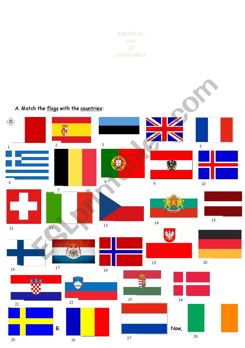 Countries and Languages worksheet