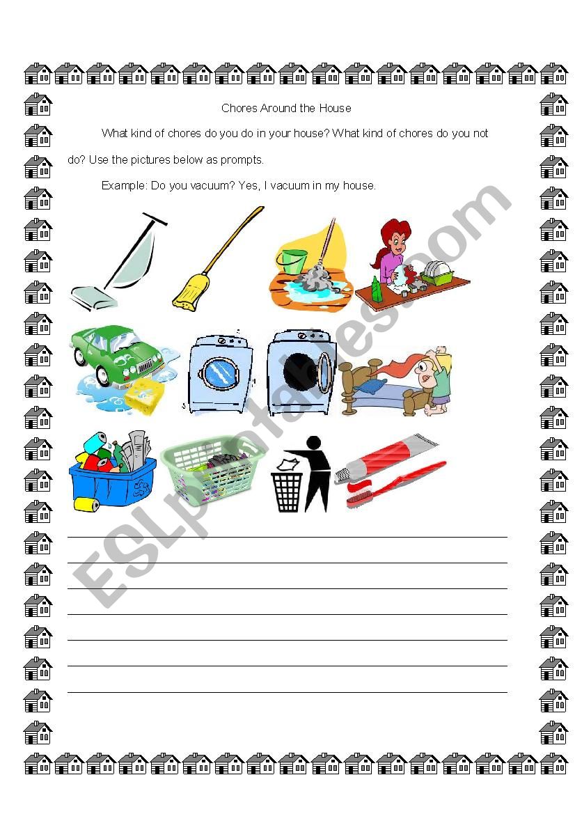 Chores Around the House worksheet