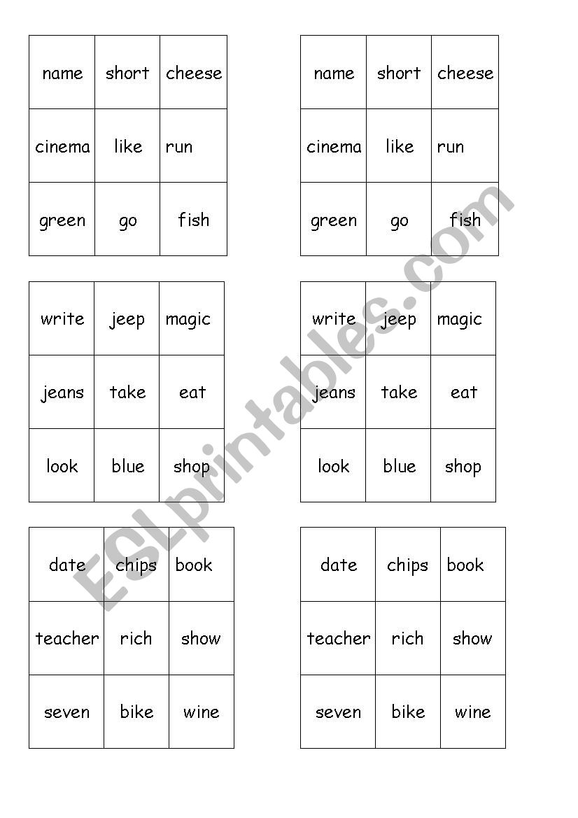 Tic Tac Toe, dice game worksheet