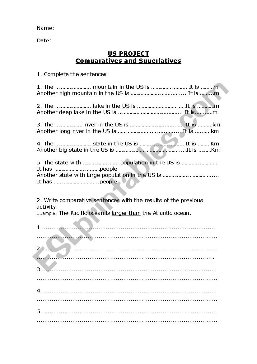 US Comparatives and Superlatives