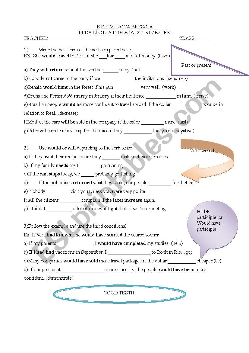 evaluation conditionals worksheet