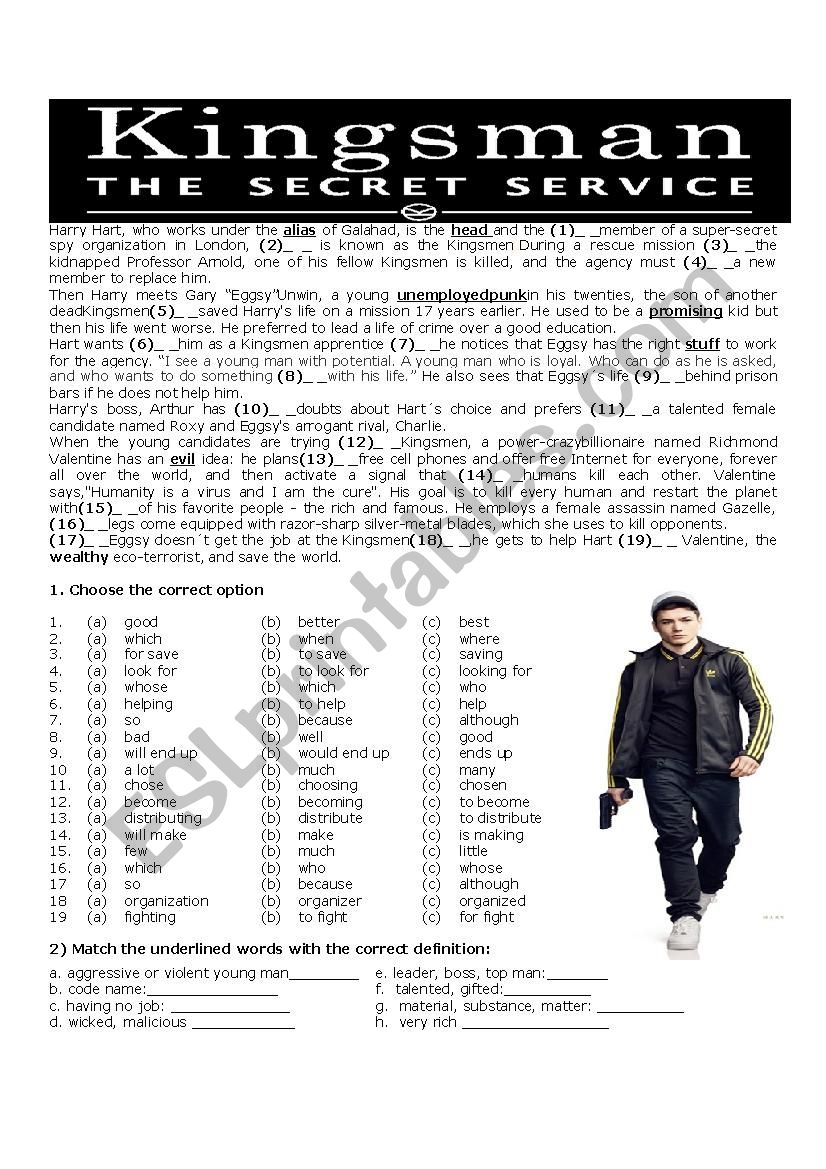 Kingsman: The Secret Service worksheet