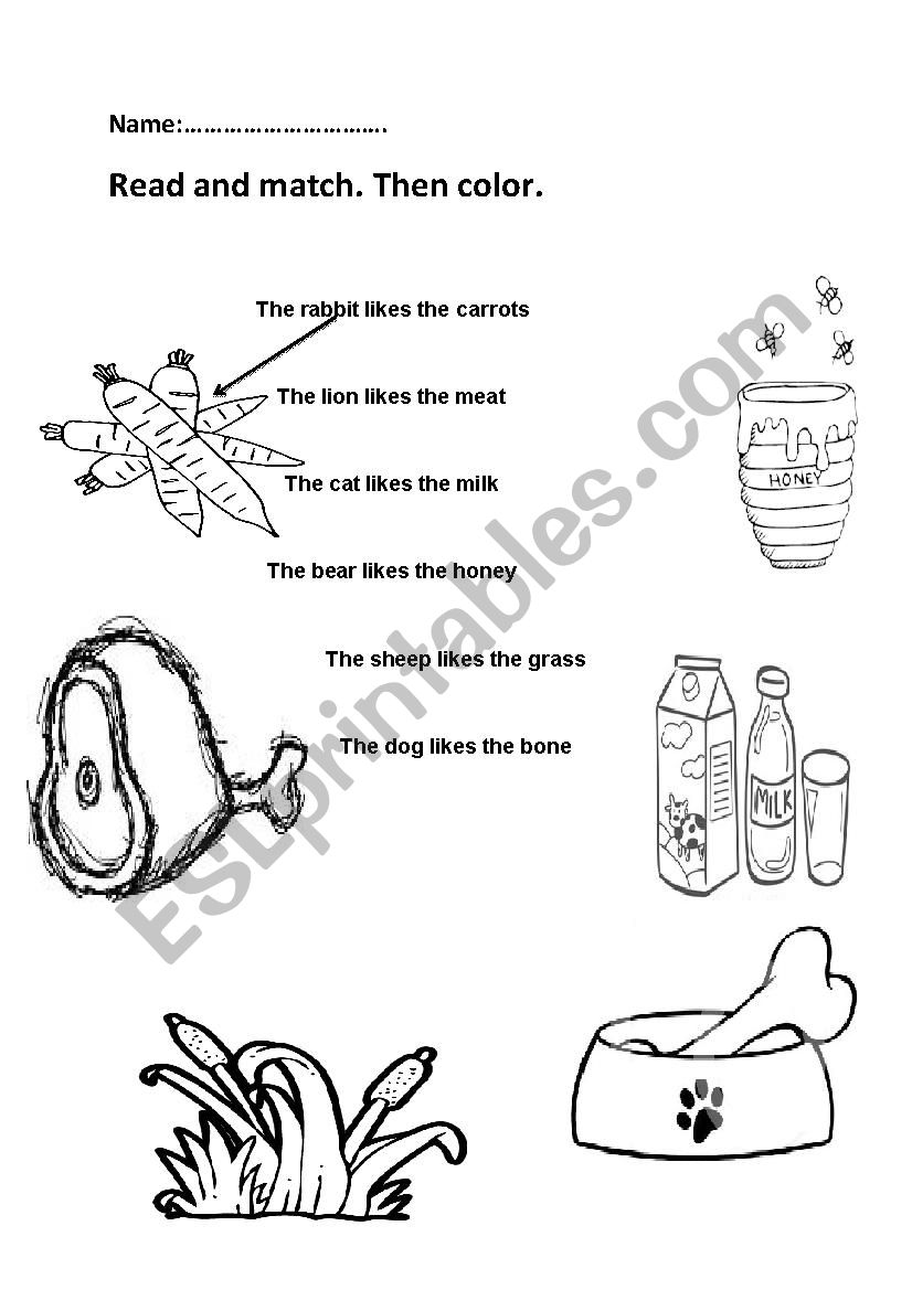 Reading task for primary  worksheet