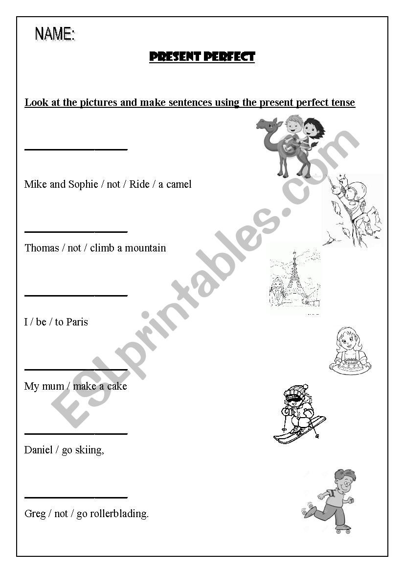Present Perfect worksheet