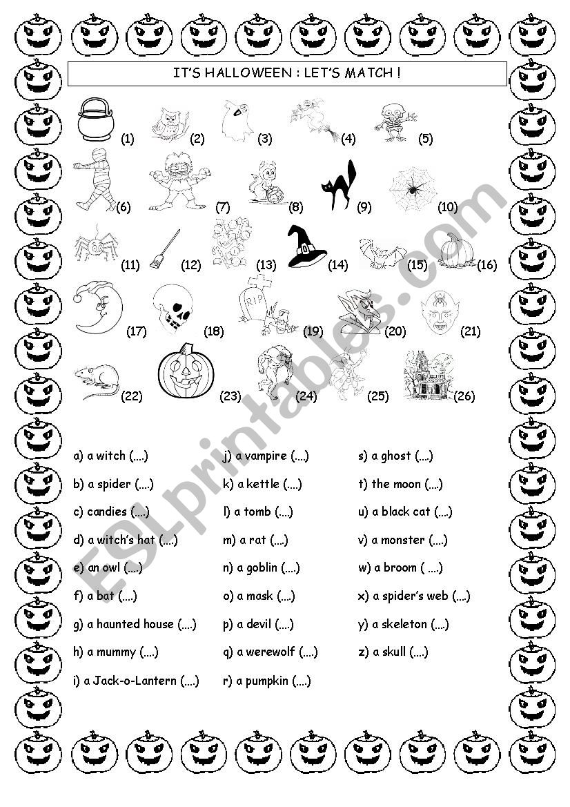 Its Halloween soon worksheet