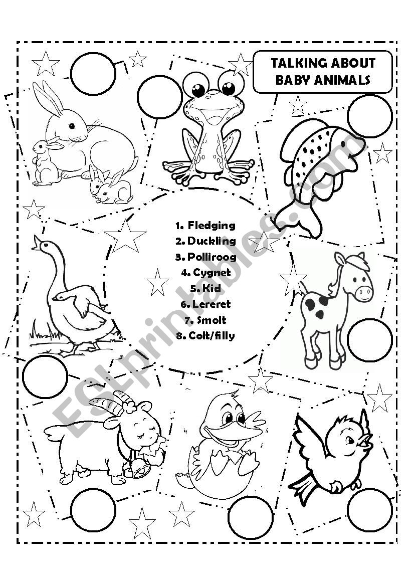 Talking About Baby Animals worksheet