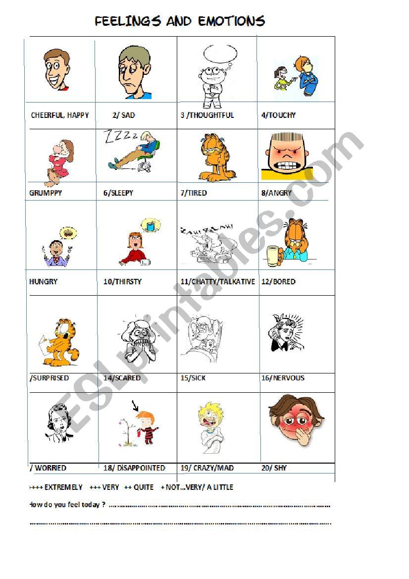 feelings worksheet