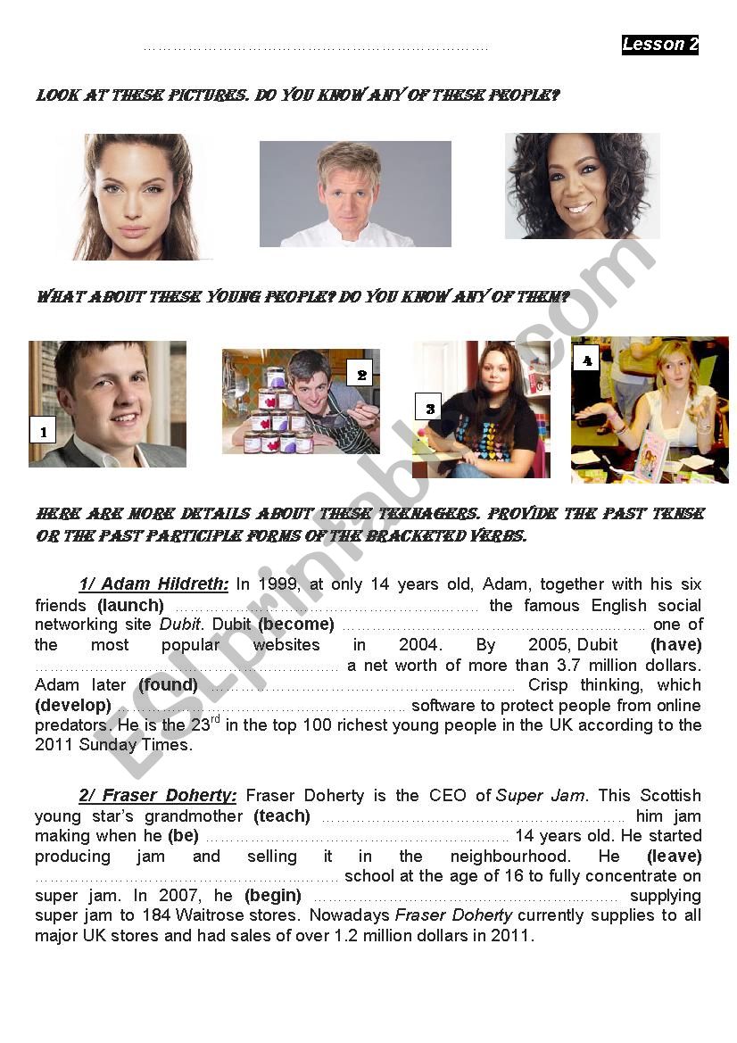 weÂ´ve made it to the tops worksheet