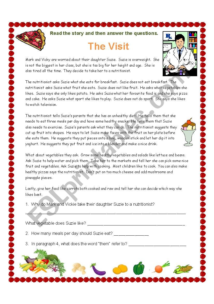 The Nutritionist worksheet