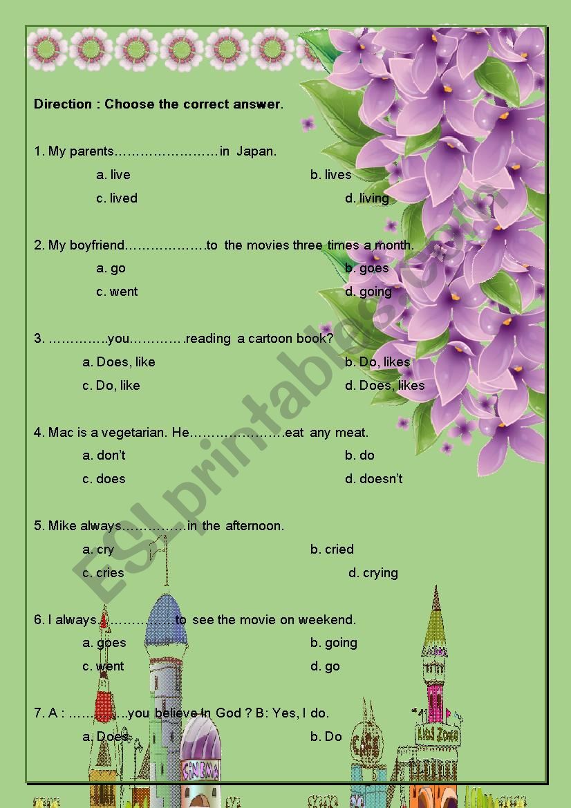 present simple worksheet