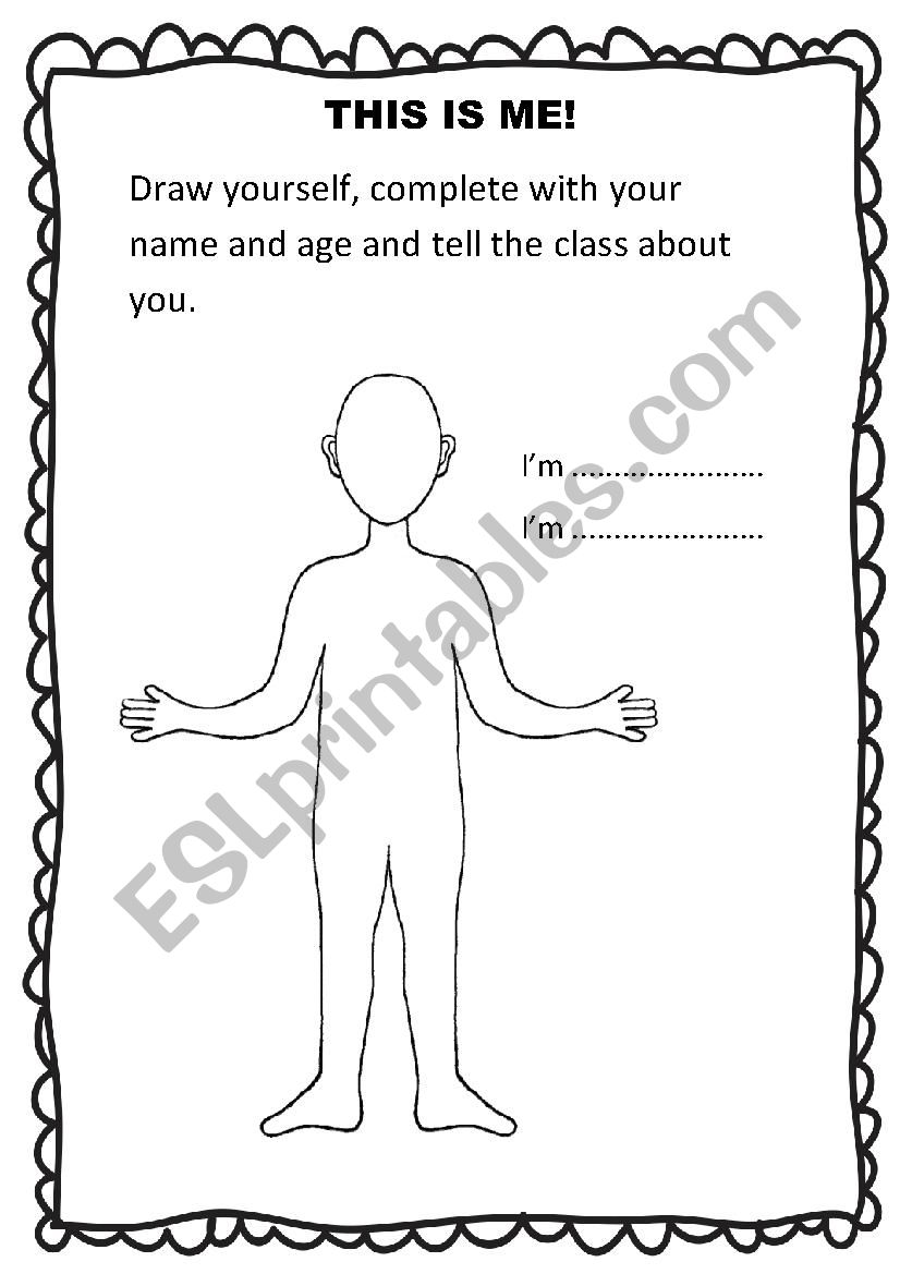 This is me! worksheet